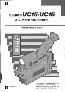 Canon UC 15 manual